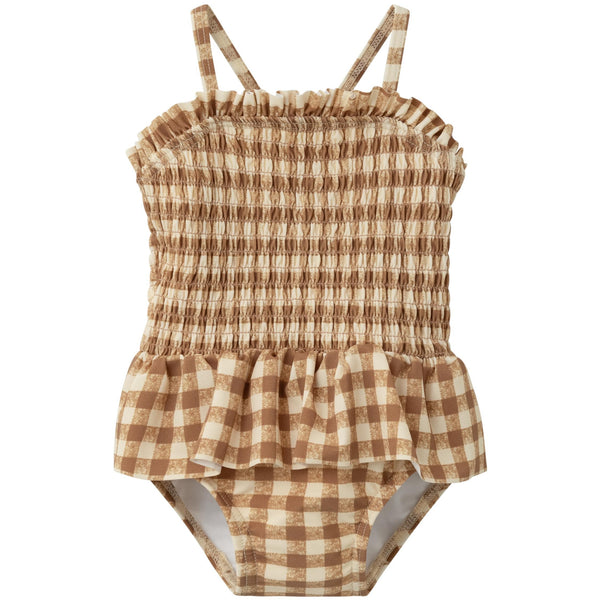 Lil' Atelier Chipmunk Frill Check Swimsuit