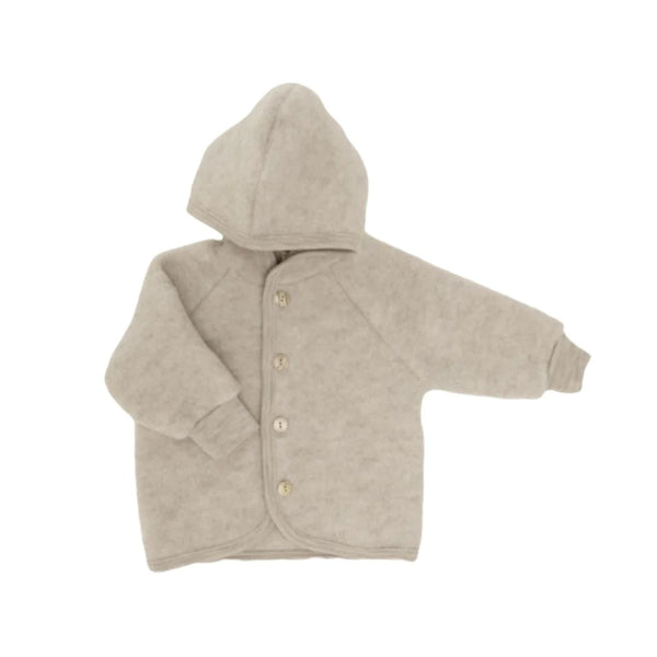 Engel Natur Sand Wool Hooded Jacket