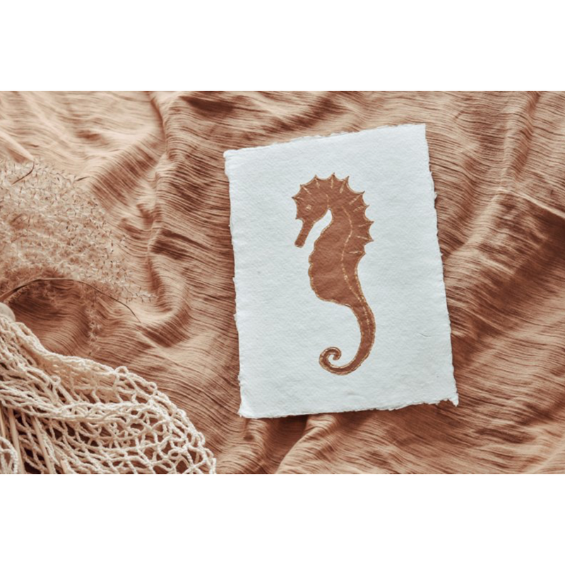 Cotton Design Seahorse Print