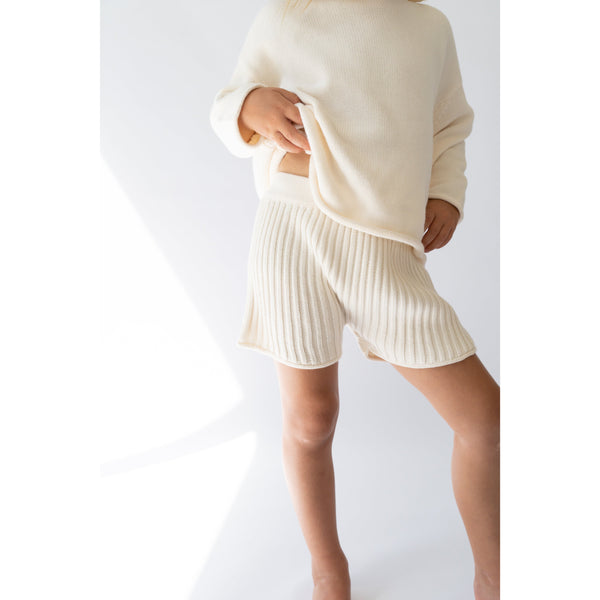 Illoura Vanilla Essential Knit Ribbed Shorts