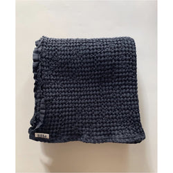 Lille Charcoal Waffle Blanket