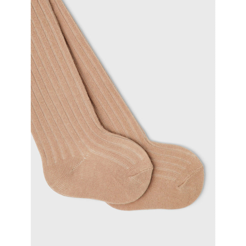 Lil' Atelier Almond Ribbed Tights