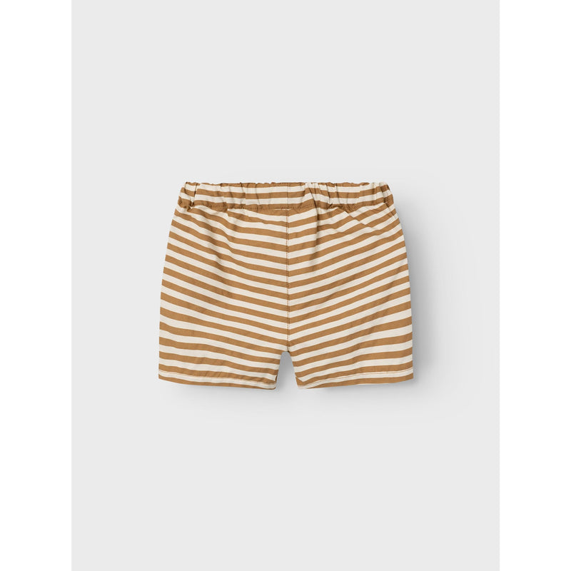 Lil' Atelier Walnut Stripe Swim Shorts